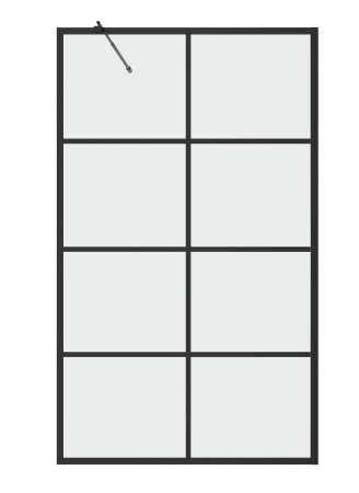 Душевая шторка на ванну (90х150) Grossman GR-10590BLACK черный, неподвижная